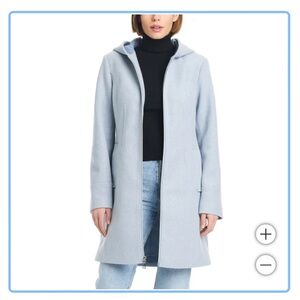 NWT Vince Camuto Ladies' Hooded Full-Zip Jacket, Light Blue XL